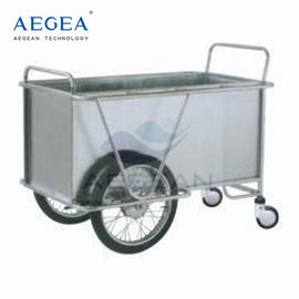 Carretilla del lavadero de los SS del hospital AG-SS025 con dos ruedas grandes